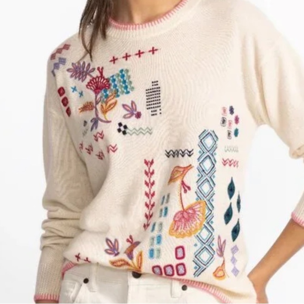 $398 Johnny Was HOST PICK !!! THE DROP SHOULDER PULLOVER GINNIE Sweater XL